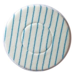 Microvezel vloerpad wit-blauw 14inch - 5 stuks